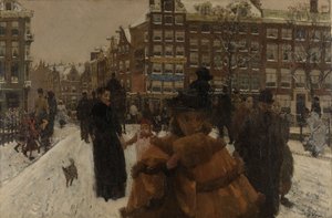 A Singel-híd az amszterdami Paleisstraatnál, 1896-8